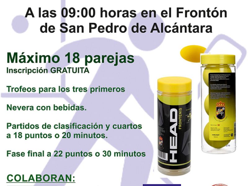 El Polideportivo Paco Cantos y el Palacio de Deportes Elena Benítez serán escenarios del XXIII Memorial Paco Calero de frontenis el 28 y 29 de octubre