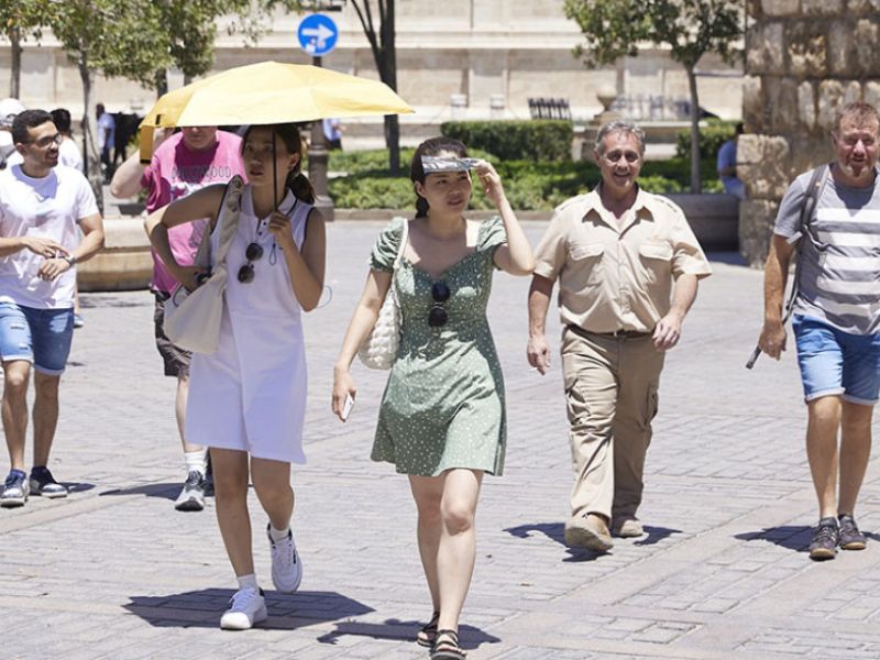 La Campiña cordobesa y el Valle del Guadalquivir en Jaén están hoy de nuevo en aviso naranja por calor