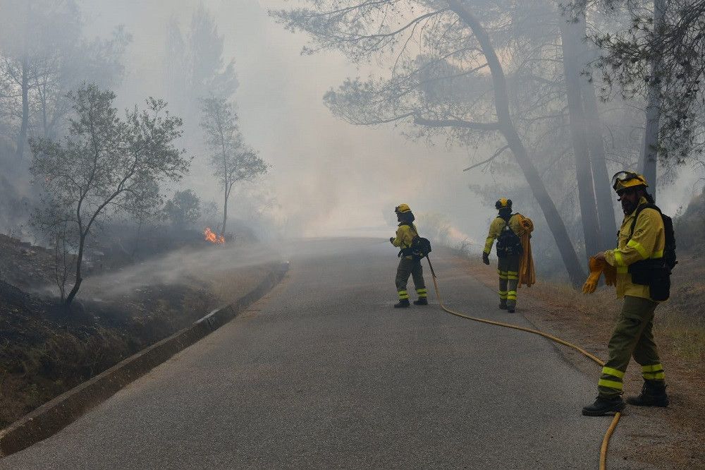 Estabilizado y sin llamas el incendio en el Cerro de San Miguel de Granada