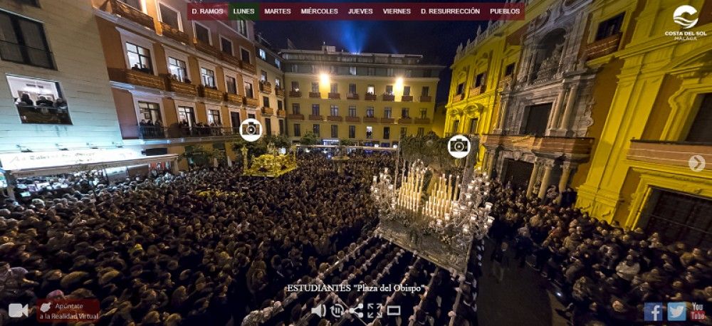 Turismo Costa del Sol difundirá la Semana Santa de la provincia de manera virtual con su herramienta en 360º y el hagstag #Tradiciónencasa