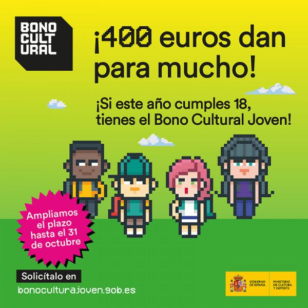 El Ministerio de Cultura amplía hasta el 31 de octubre el plazo de solicitud del Bono Cultural Joven que podrá pedirse en cualquier oficina de Correos
