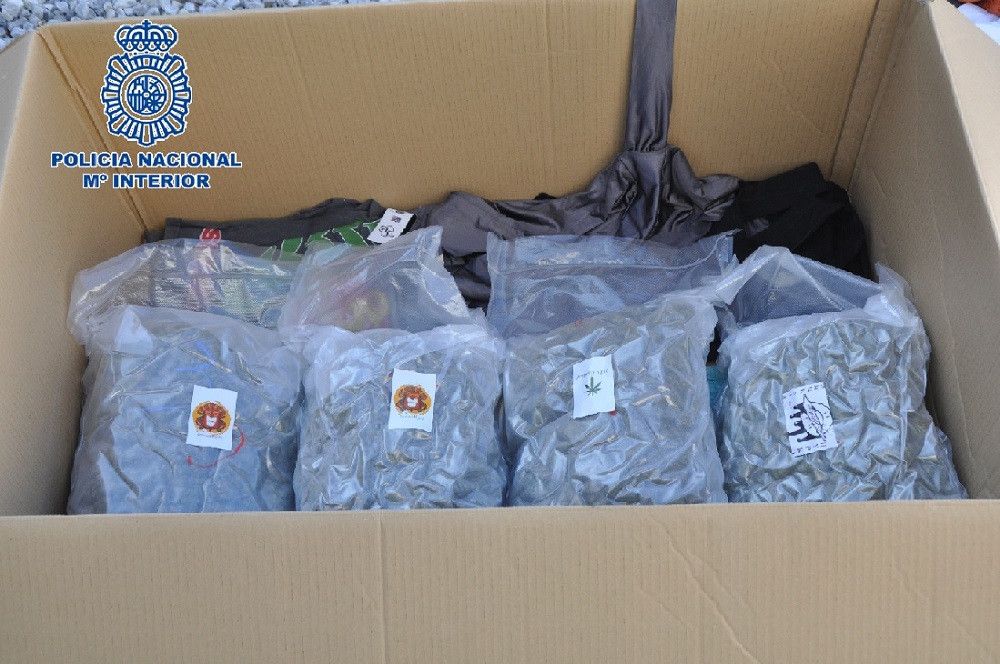 La Policía Nacional intercepta en Vélez-Málaga una furgoneta de mudanzas procedente de Marbella con 24 kilogramos de cogollos de marihuana envasados al vacío