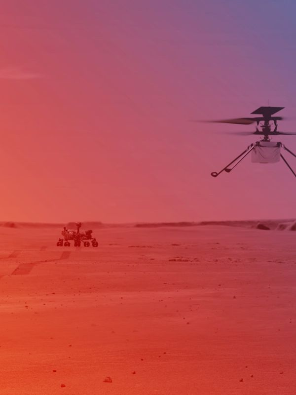 El helicóptero Ingenuity se prepara para su primer vuelo en Marte
