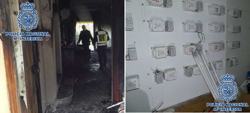 La Policia descubre una habitación dispuesta para plantar marihuana en un domicilio de Estepona al que acudieron por un incendio
