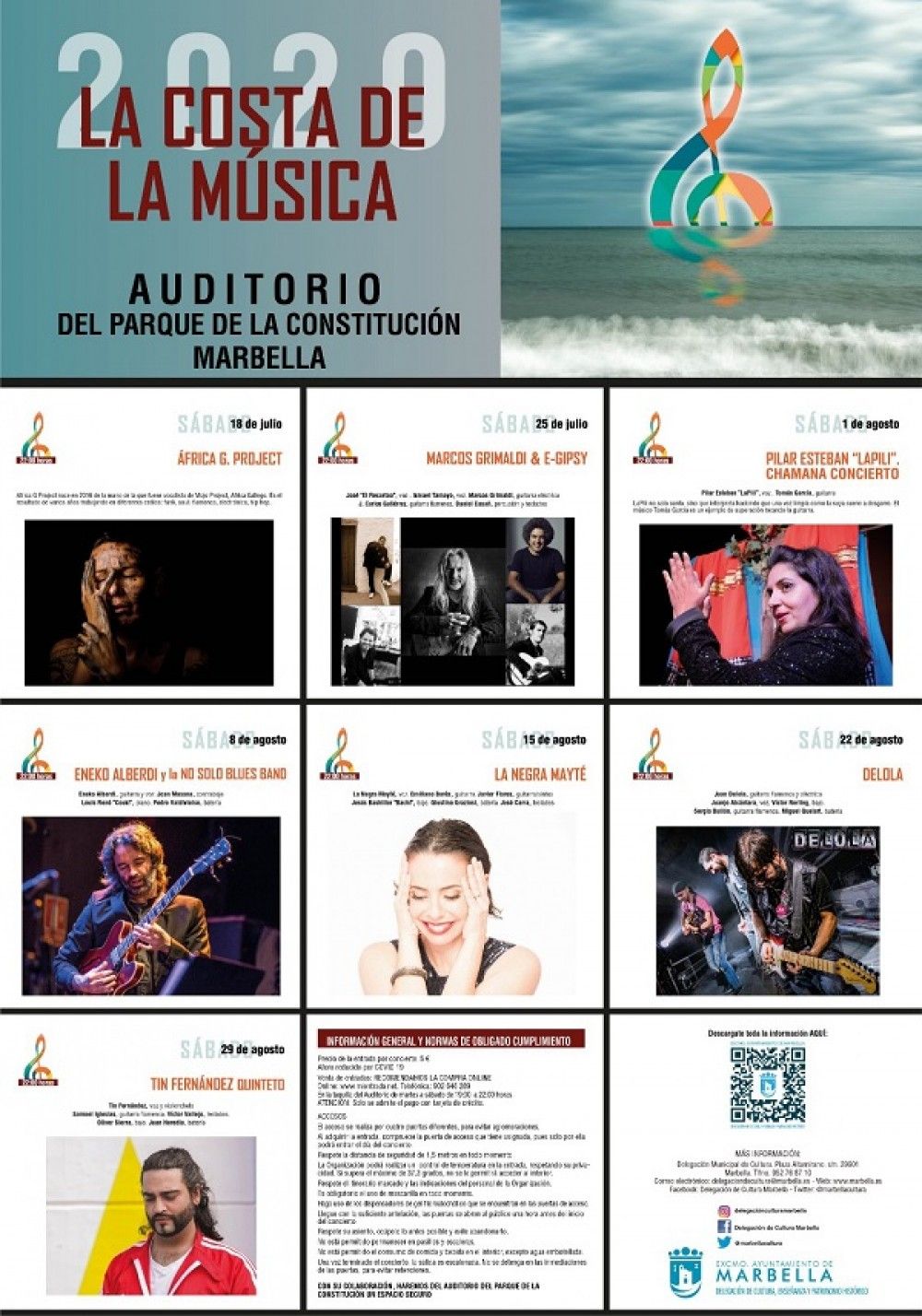 El Auditorio del Parque de la Constitución albergará el ciclo La Costa de la Música’ con siete conciertos al aire libre del 18 de julio al 29 de agosto