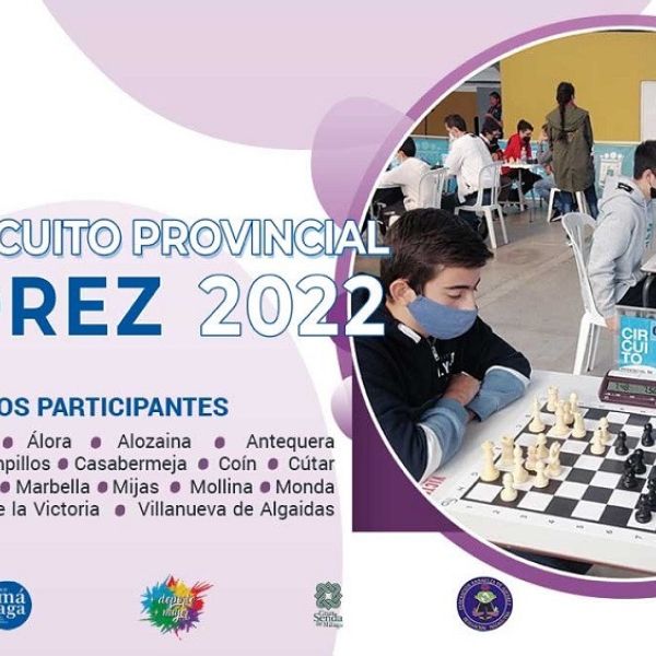 El Circuito Provincial de Ajedrez de la Diputación de Málaga tendrá 22 pruebas repartidas por toda la provincia