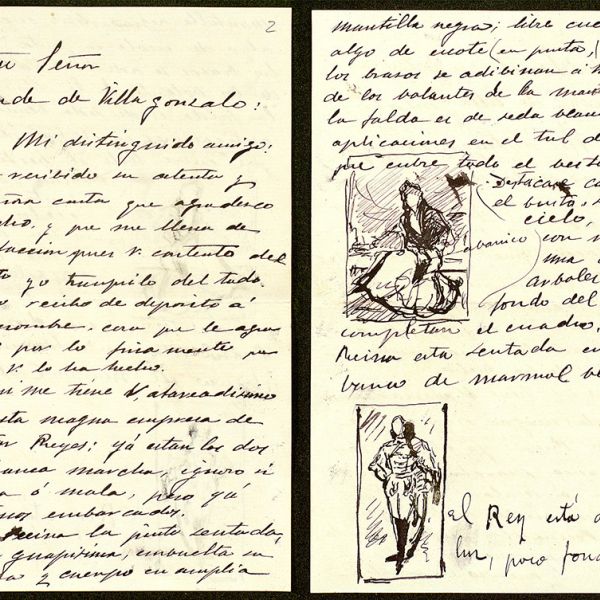 El Archivo Histórico de la Nobleza descubre seis cartas inéditas de Joaquín Sorolla, con bocetos de retratos y reflexiones sobre su pintura