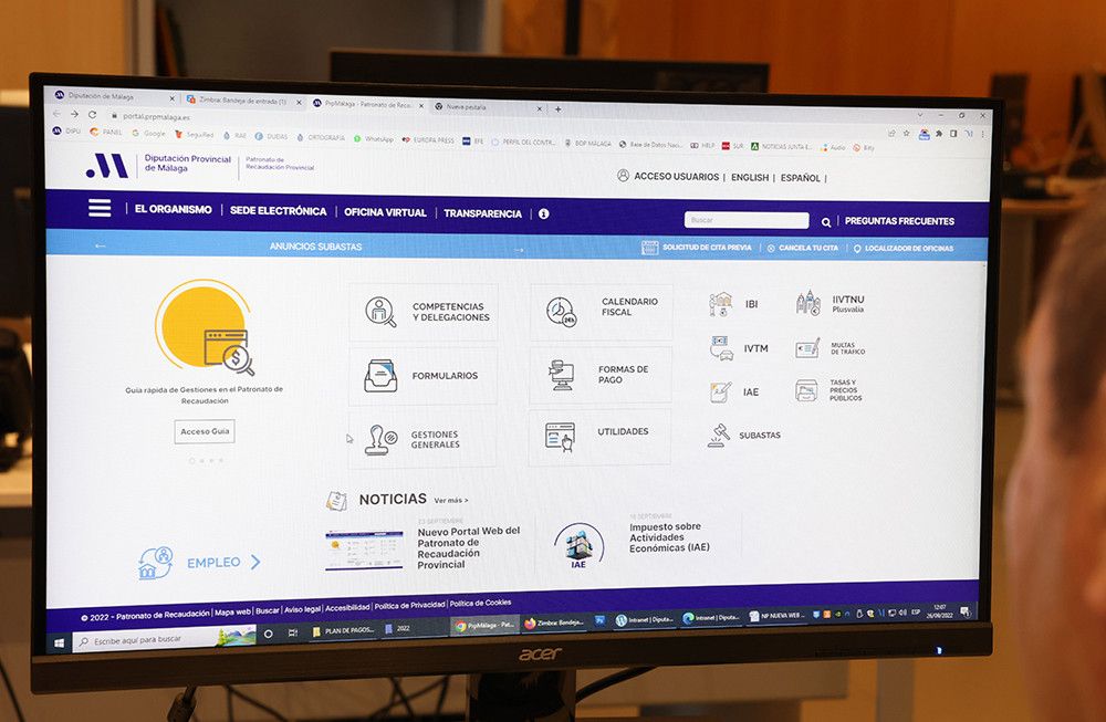 El Patronato de Recaudación estrena web y facilita nuevos trámites a la ciudadanía y las empresas en ocho idiomas