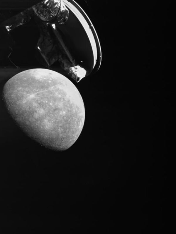 Primeras imágenes de Mercurio durante el sobrevuelo de la nave BepiColombo
