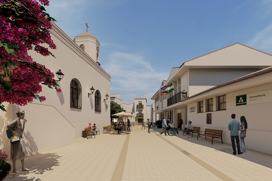 La Diputación diseña y financia con 230.000 euros la remodelación de la plaza de Andalucía en Jubrique
