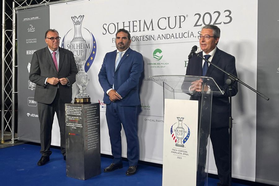 Salado destaca el éxito que ya supone la Solheim Cup con 20.000 entradas vendidas y la promoción continua de la Costa del Sol como destino único de golf