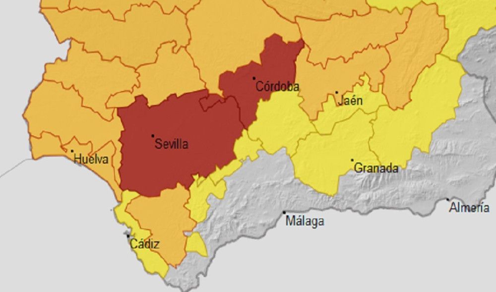 Activado hoy lunes el aviso rojo por altas temperaturas en Córdoba y Sevilla