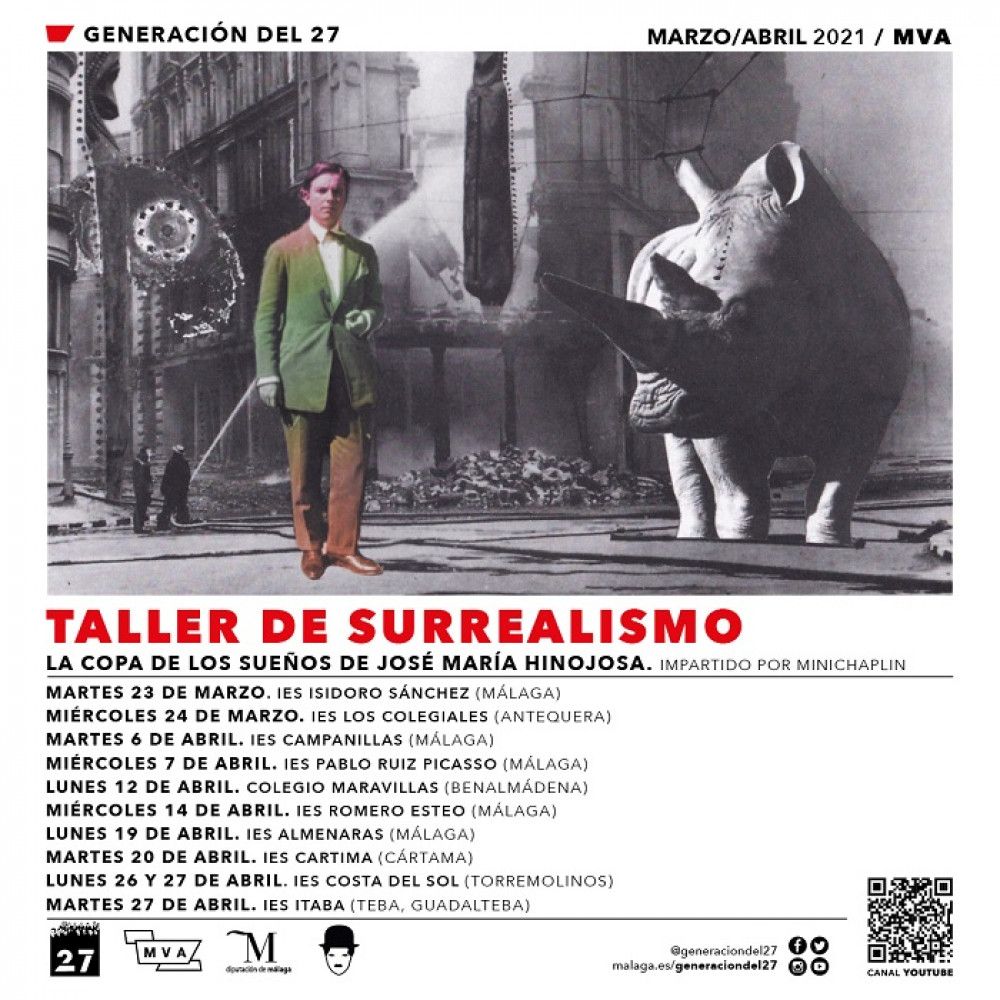 Más de 300 escolares de la provincia participarán en los talleres sobre surrealismo organizados por el Centro del 27