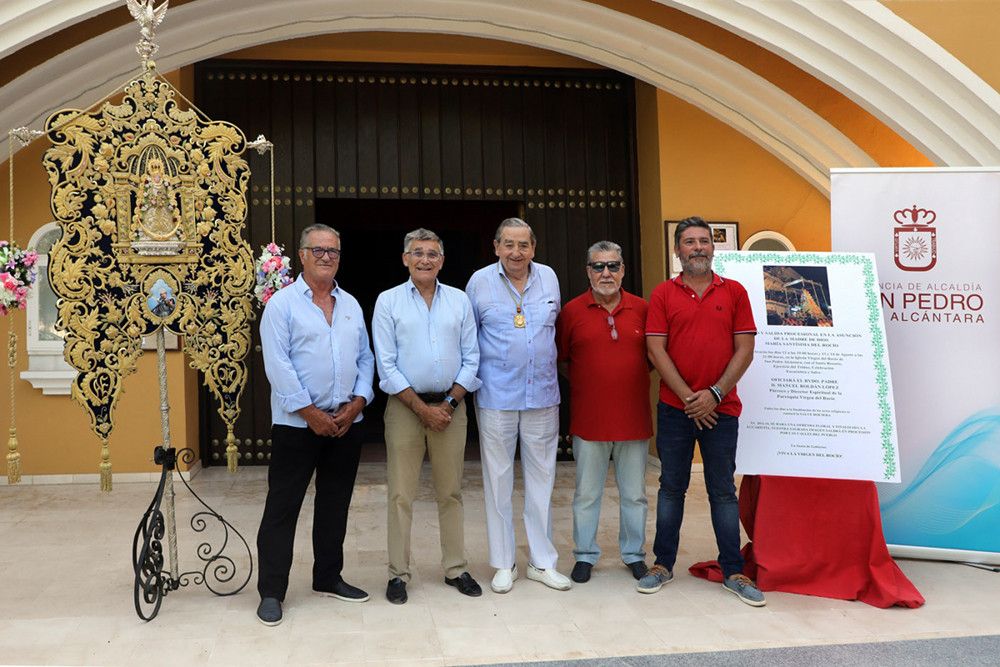 La Virgen del Rocío volverá a procesionar este domingo 14 de agosto en San Pedro Alcántara tras dos años de parón a causa de la pandemia