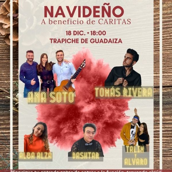El Centro Cultural Trapiche de Guadaiza acogerá el próximo viernes el I Concierto Navideño a beneficio de Cáritas, organizado por la Asociación Enclave Joven