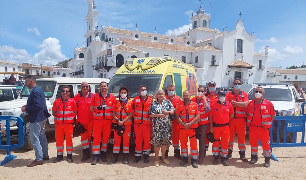 El 061 atendió a 1.849 personas en la romería de El Rocío, un 10% menos que en 2019