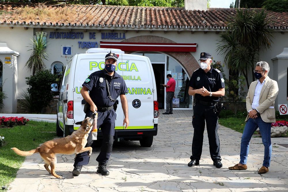 La Unidad Canina de la Policía Local ha levantado 222 actas por consumo o posesión de estupefacientes en la vía pública en lo que va de año