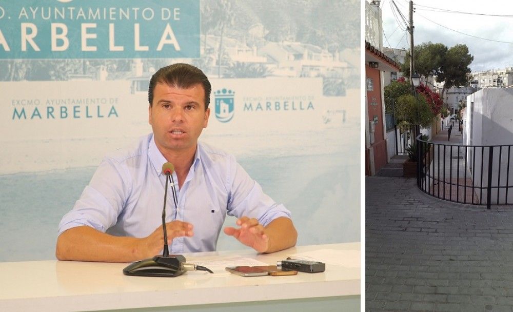 El Ayuntamiento culmina las actuaciones en el Pasaje Luis Cernuda de Nueva Andalucía con una rampa de 12 metros