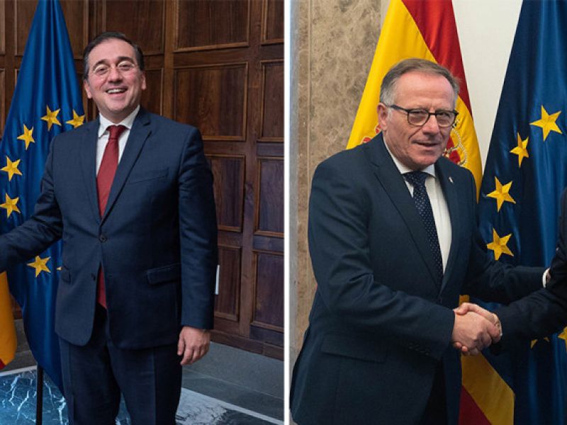 El ministro de Exteriores informa a los presidentes de Ceuta y Melilla sobre el resultado de la cumbre de Rabat