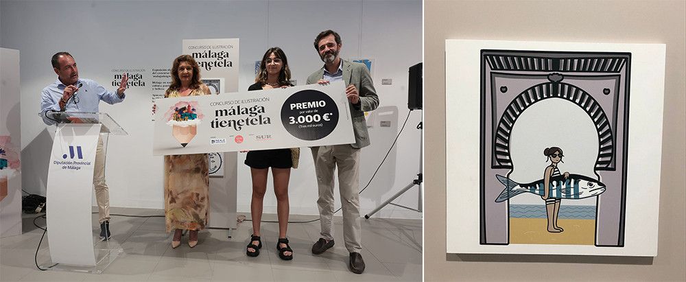 La ilustración Estado mental: boquerón’, de Ana Isabel Guijarro, ganadora del concurso Málaga tiene tela’ de Diario SUR