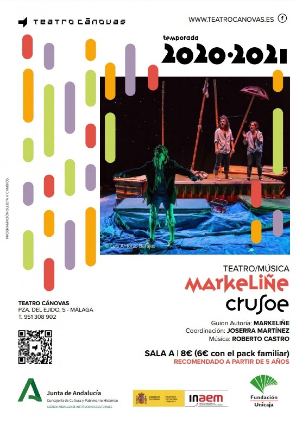 El Teatro Cánovas de Málaga reajusta la programación  de marzo para acoger las funciones canceladas en febrero
