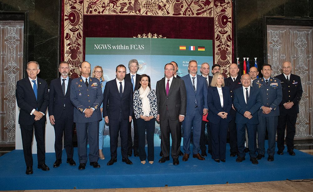 Los ministros de Defensa de España, Francia y Alemania han presentado en Madrid la firma del contrato del programa del Futuro Sistema Aéreo de Combate (FCAS/NWGS)