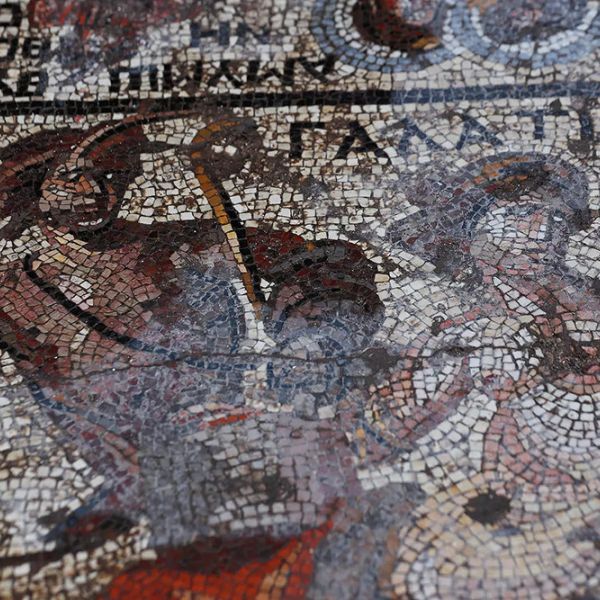 Descubierto un tercer mosaico romano en el yacimiento arqueológico sirio de Rastán