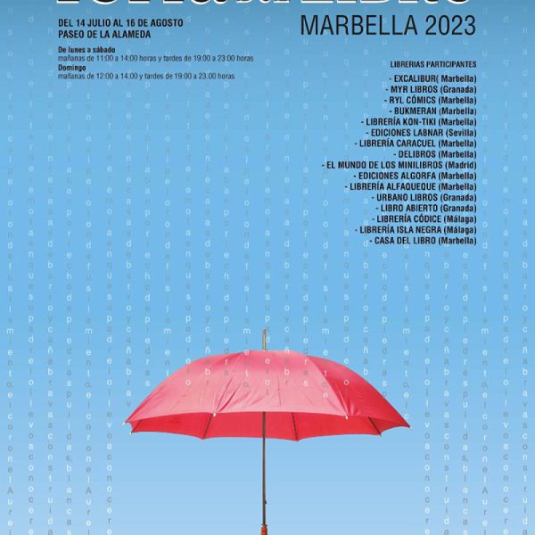 Marbella celebrará la Feria del Libro desde mañana y hasta el 16 de agosto con una quincena de puestos, 14 presentaciones y una programación específica para el público infantil
