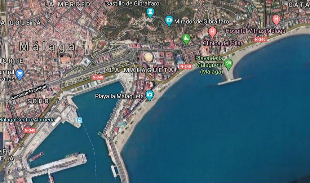 Encuentran ahogada a una persona en la playa de La Malagueta (Málaga)