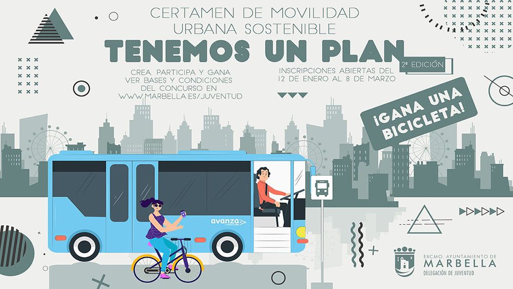 El Ayuntamiento recuerda que el plazo de inscripción para participar en la segunda edición del certamen de movilidad urbana sostenible Tenemos un Plan’ está abierto hasta el miércoles 8 de marzo