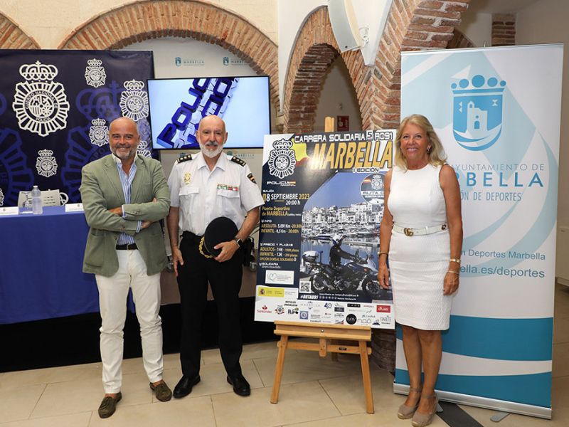 La Comisaría Local de la Policía Nacional  presenta en Marbella la primera edición de la carrera solidaria Ruta 091’