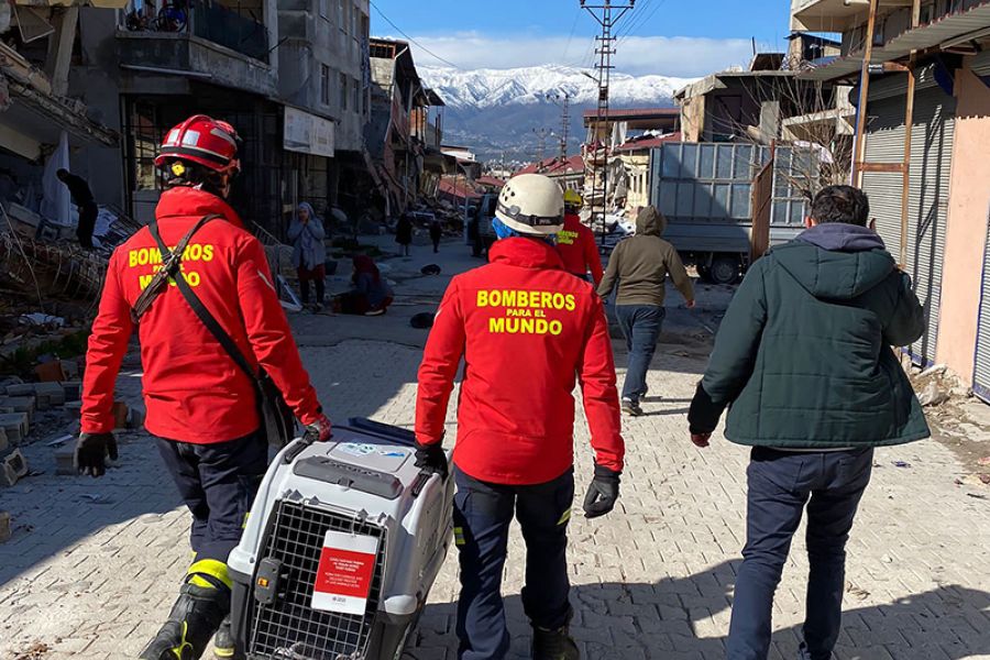 Cinco integrantes del Consorcio Provincial de Bomberos de Málaga continuarán en Turquía prestando apoyo humanitario