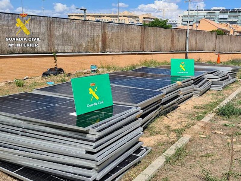 Desmantelada una organización criminal dedicada al robo de placas solares