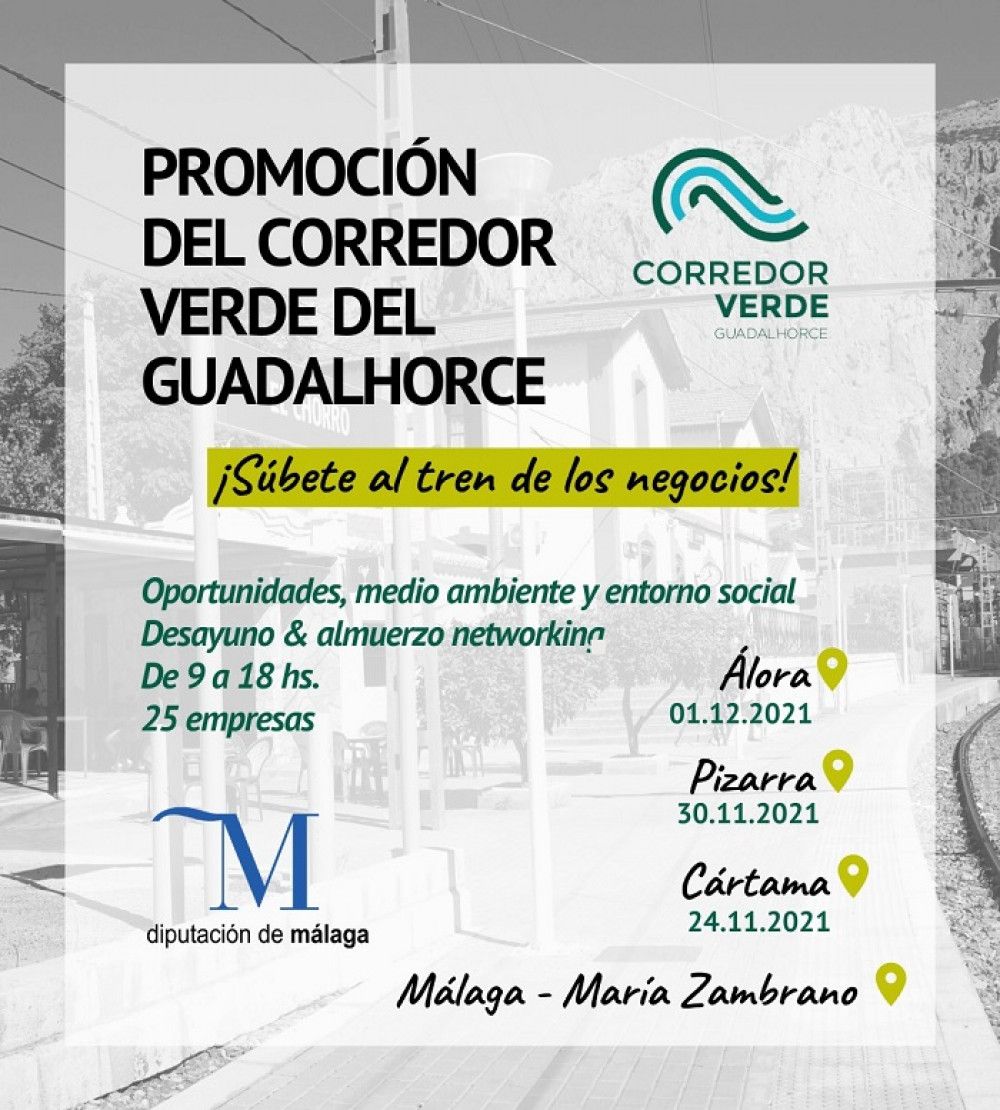 La Diputación de Málaga organiza un tour de empresas para dar a conocer las oportunidades de negocio en los municipios del Corredor Verde del Guardalhorce