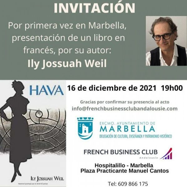 El Hospital Real de la Misericordia acoge mañana la presentación del libro Hava’, del escritor francés Ily Jossuah Weil