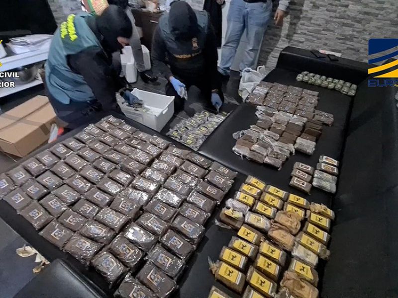 Intervenidas más de dos toneladas de hachís que iban a ser enviadas a otros países de Europa