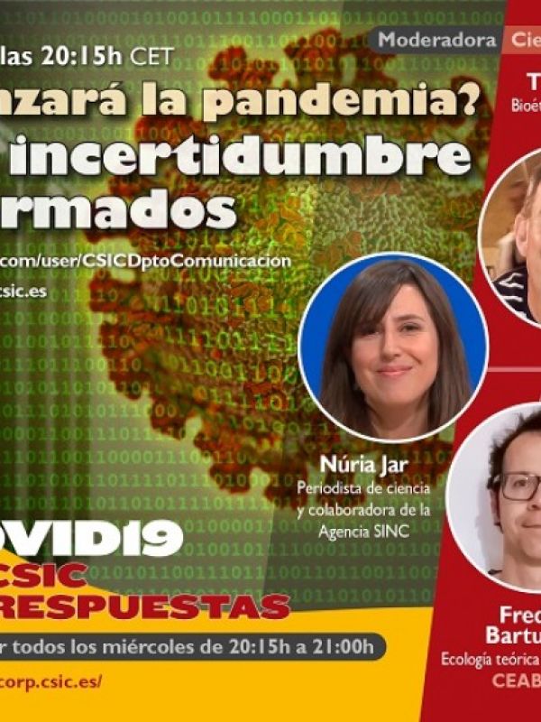Los científicos del CSIC abordan la posible evolución de la pandemia a partir de los datos