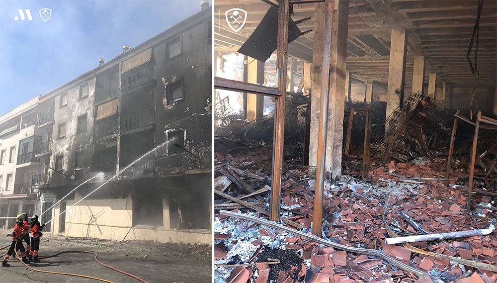 Un incendio en Ronda obliga al desalojo de varios edificios
