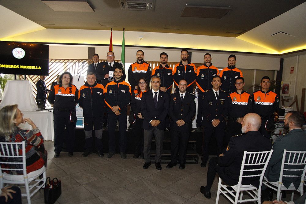 Marbella rinde homenaje al trabajo de los Bomberos de la ciudad y de los colectivos que colaboran con ellos en el acto de entrega de medallas y distinciones en honor al Santo Patrón del Cuerpo