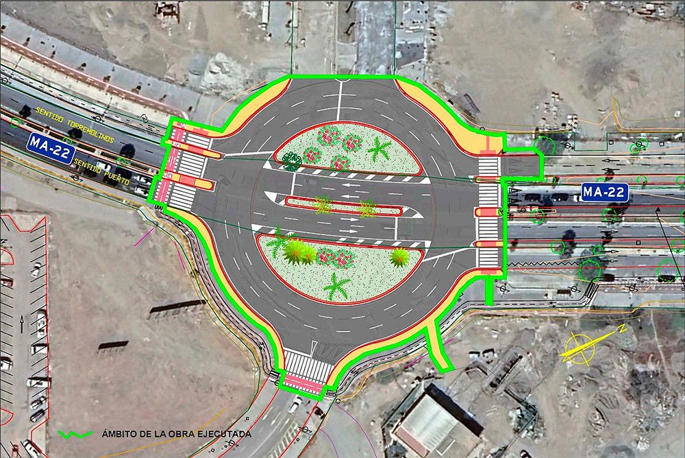 El ministerio otorga el permiso definitivo para la puesta en servicio de la Glorieta Sacaba, en la Autovía de Acceso al Puerto de Málaga