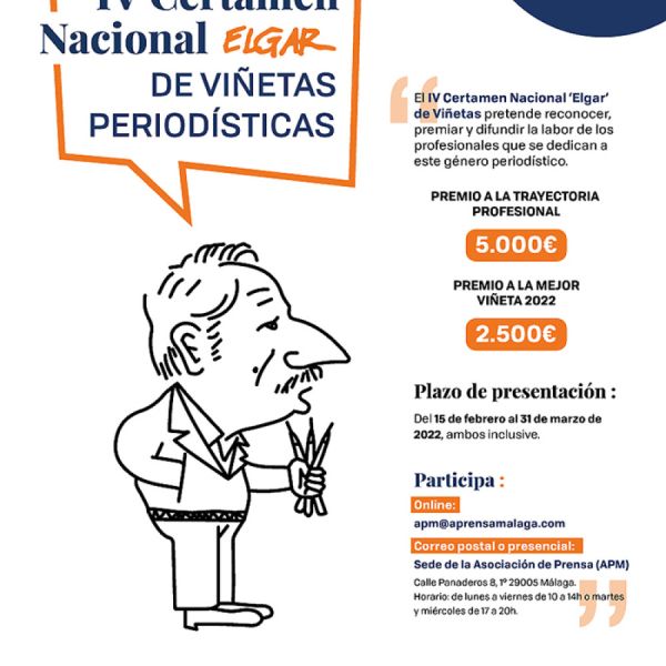 Abierta la convocatoria del IV Certamen Nacional Elgar’ de Viñetas Periodísticas