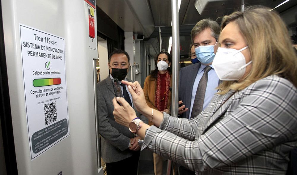 Los usuarios de Metro de Sevilla podrán conocer en tiempo real la calidad del aire en los trenes