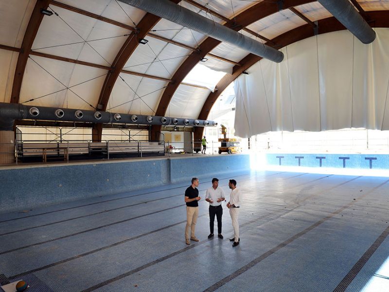 El Ayuntamiento inicia las obras de rehabilitación energética de la piscina Salduba para transformarla en una instalación “más eficiente, funcional y atractiva”