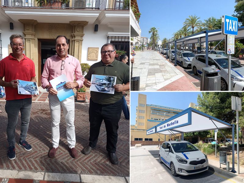 Por Mi Pueblo Marbella solicita al Ayuntamiento la instalación de marquesinas en las paradas de taxi