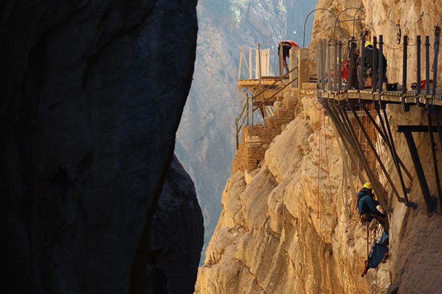 El Caminito del Rey recupera mañana su recorrido habitual tras repararse los daños por los desprendimientos