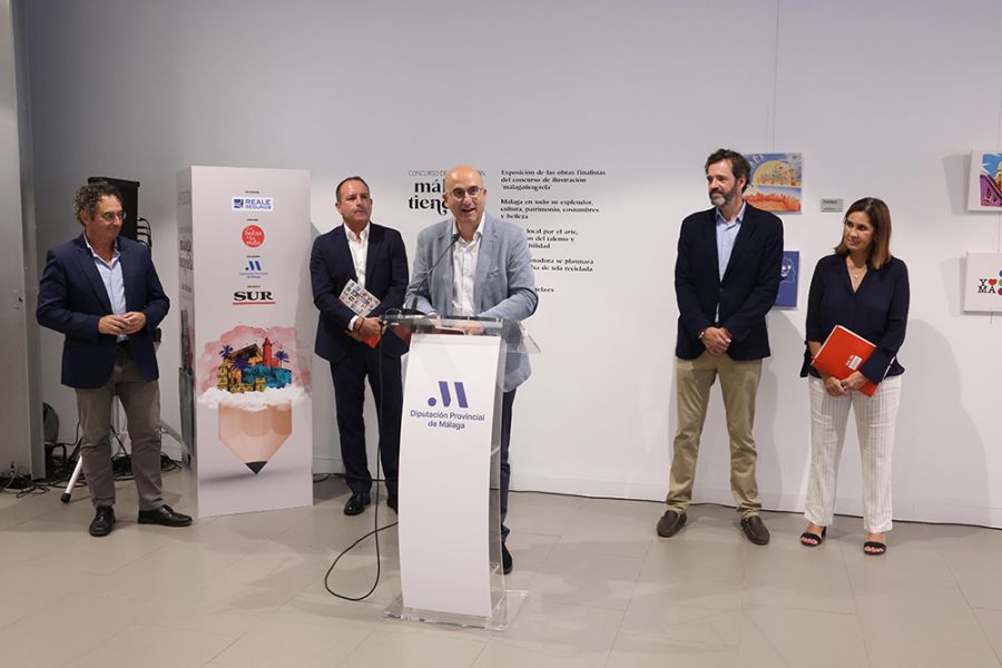 La Diputación acoge una muestra de las obras finalistas del concurso ‘Málaga tiene tela’ para imprimir la mejor imagen de Málaga en una bolsa de algodón