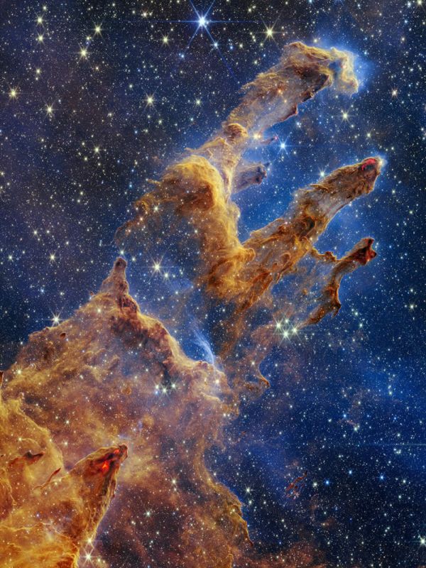Espectacular imagen de los Pilares de la Creación captada por el telescopio James Webb