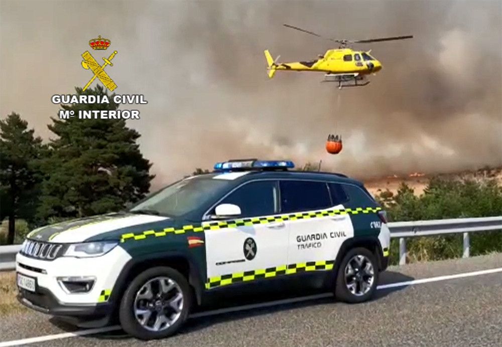 La Guardia Civil esclarece el origen del incendio de Navafría, en Segovia, y detiene al autor de un incendio en el Paraje Natural de Tinença de Benifassà en Castellón