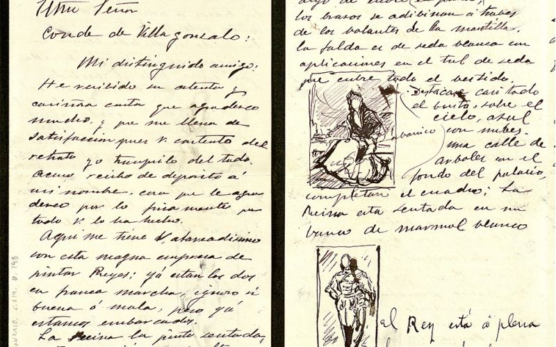 El Archivo Histórico de la Nobleza descubre seis cartas inéditas de Joaquín Sorolla, con bocetos de retratos y reflexiones sobre su pintura