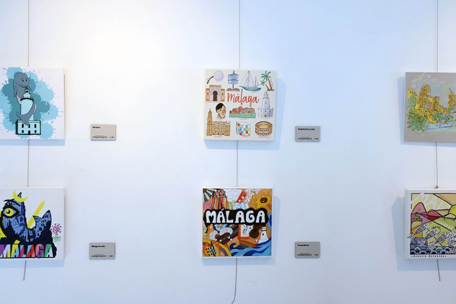 La Diputación acoge una muestra de las obras finalistas del concurso ‘Málaga tiene tela’ para imprimir la mejor imagen de Málaga en una bolsa de algodón